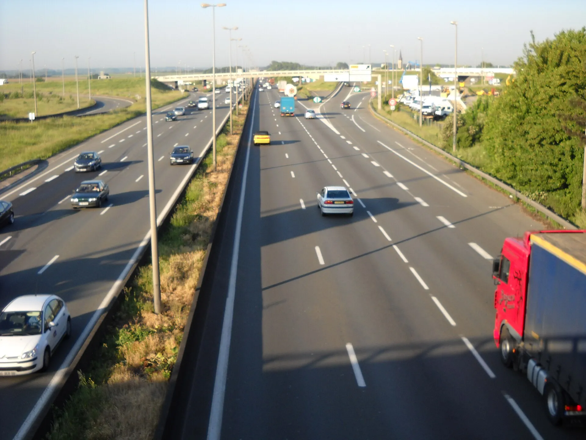 L'autoroute A1 dans le Nord, entre Lille et Paris